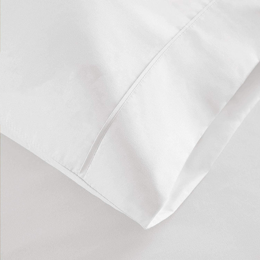 Breathable Luxury 100% Cotton Hospital Bedsheets Set - 1 Flat Sheet, 1 Fitted Sheet (10" Inch) Deep Pocket, 1 Pillowcase, Best & Comfor... - Luxury Bed Sheet Set with Deep Pockets Detail