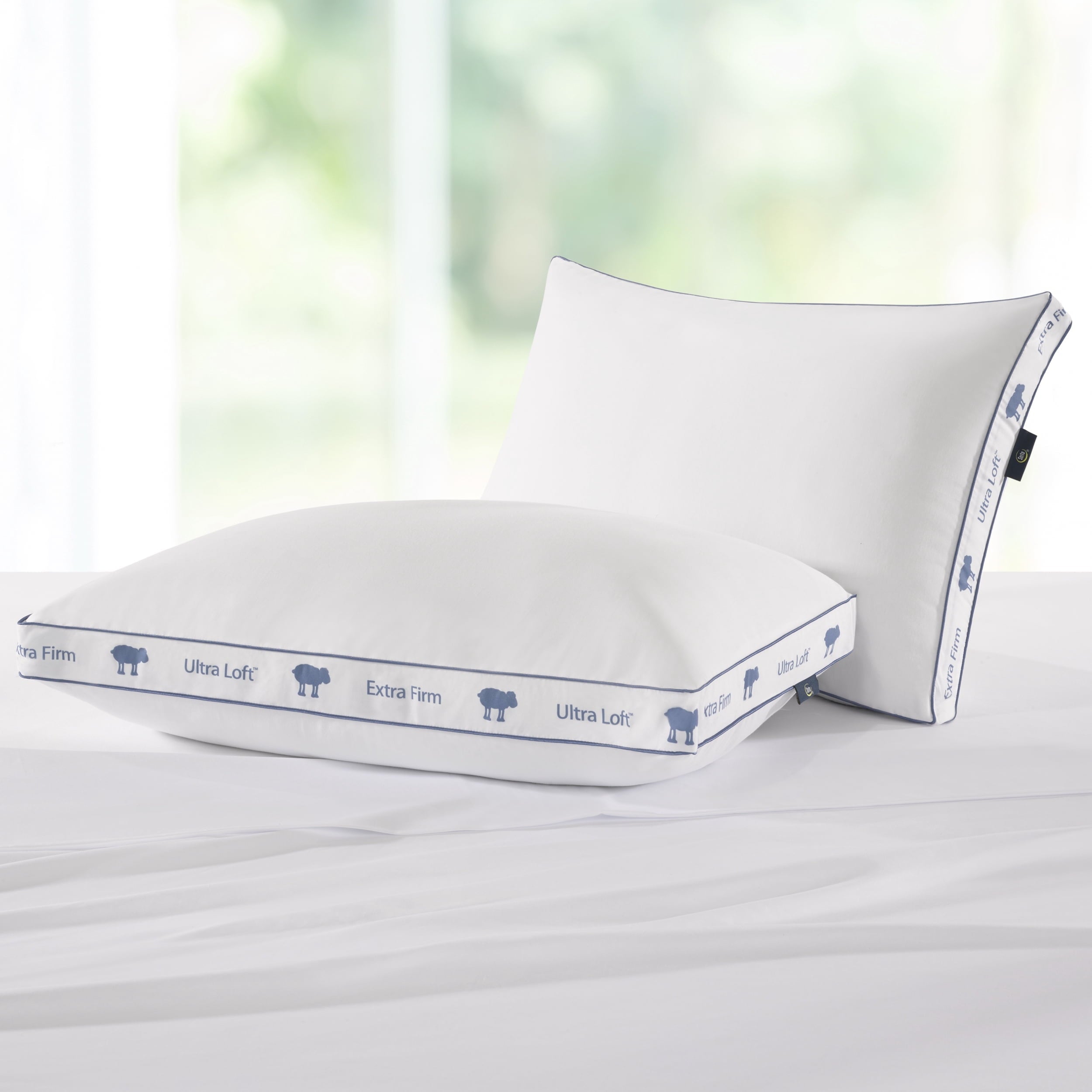 Ergonomic Memory Foam Ultra Loft Standard/Queen Bed Pillow, Extra Firm Support - Decorative Throw Pillow Cushion for Sofa & Bed Detail