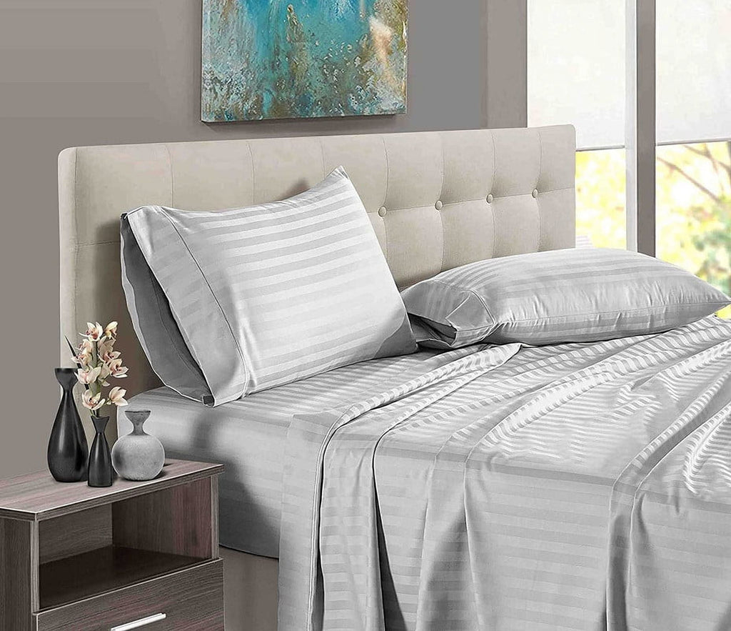Premium Egyptian Cotton 4 Piece 100% Egyptian Cotton Bed Sheets Set - Luxury Soft & Sheets - Deep Pocket of 16" Inch - Hotel Style Silky Bedd... - Premium Ultra-Soft Pillowcase Pair for Sleeping - Default Title