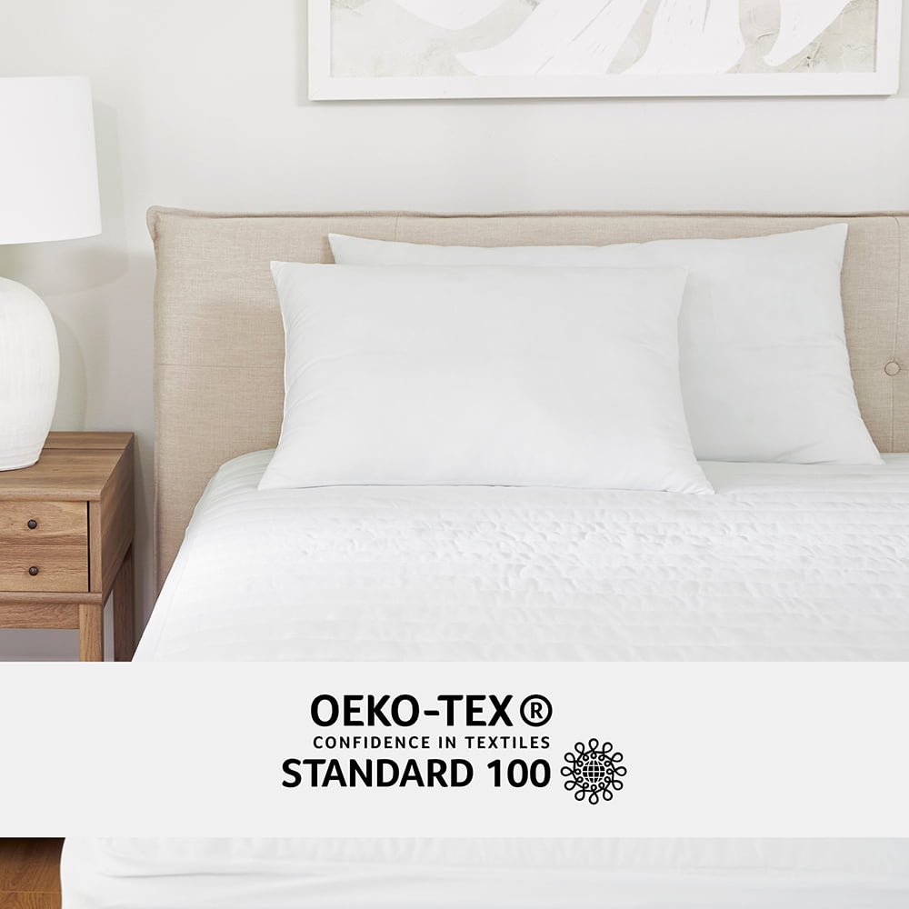 Hotel Collection Plush Bed Pillows 2-Pack For All Sleep Styles - Back, Side and Stomach Sleepers - in King Size - Hotel Quality Plush Sleeping Pillows Detail