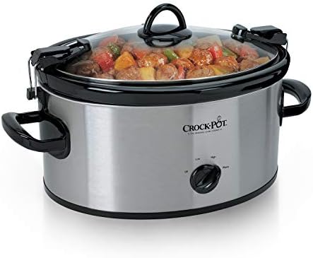 Large Capacity Crock-Pot Cook & Carry 6 Quart Portable Slow Cooker S07N - Digital Crock Pot Slow Cooker for Family Meals - Stainless