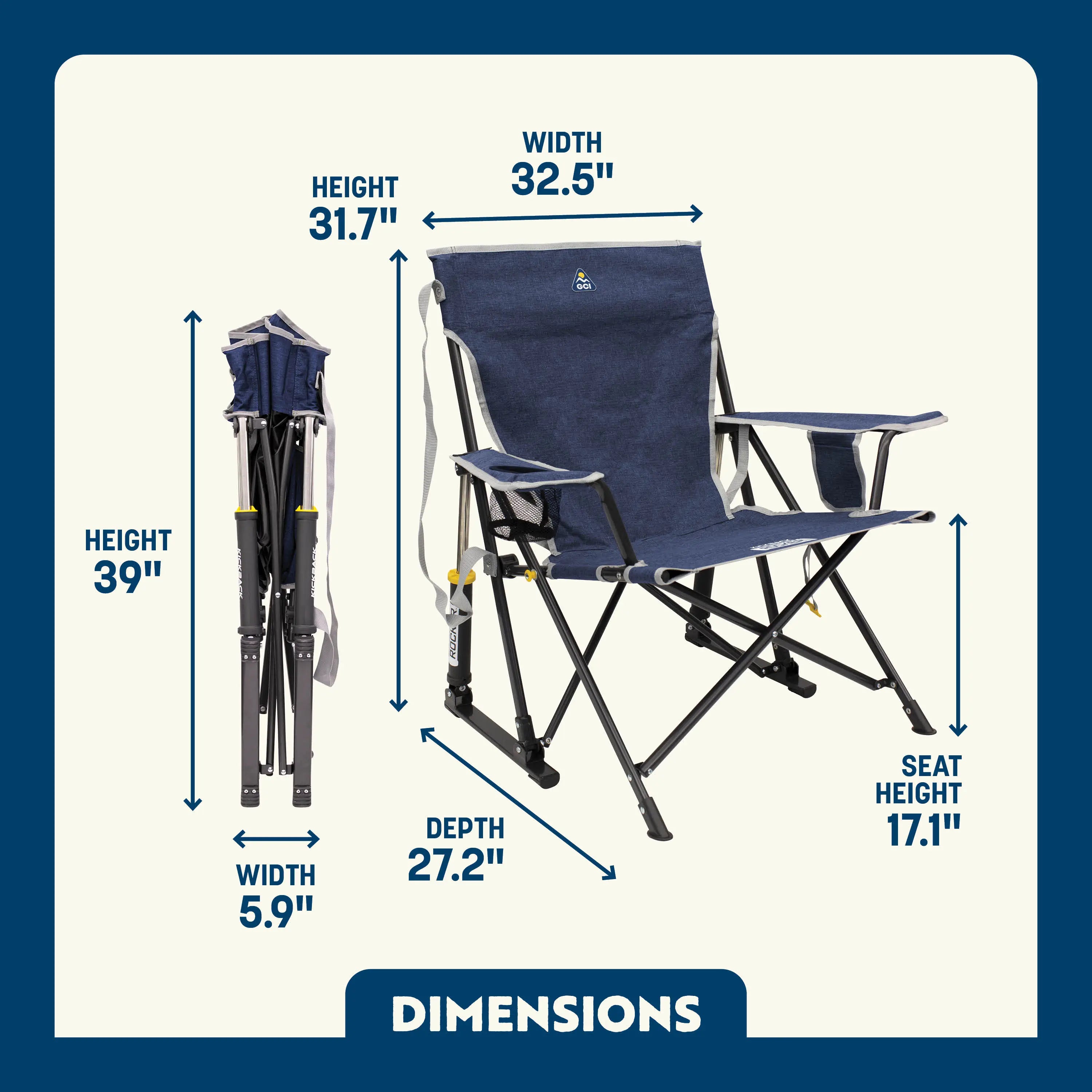 Smooth Motion Kickback Rocker - Choice 345 - Heavy-Duty Kickback Rocker with Beverage Holder Detail
