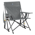 Smooth Motion Kickback Rocker - Choice 345 - Heavy-Duty Kickback Rocker with Beverage Holder - Heathered Pewter
