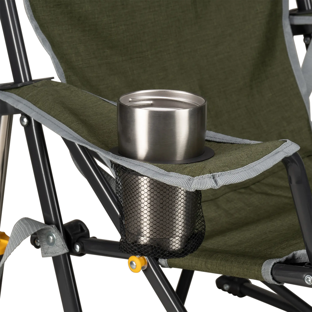 Smooth Motion Kickback Rocker - Choice 345 - Heavy-Duty Kickback Rocker with Beverage Holder Detail