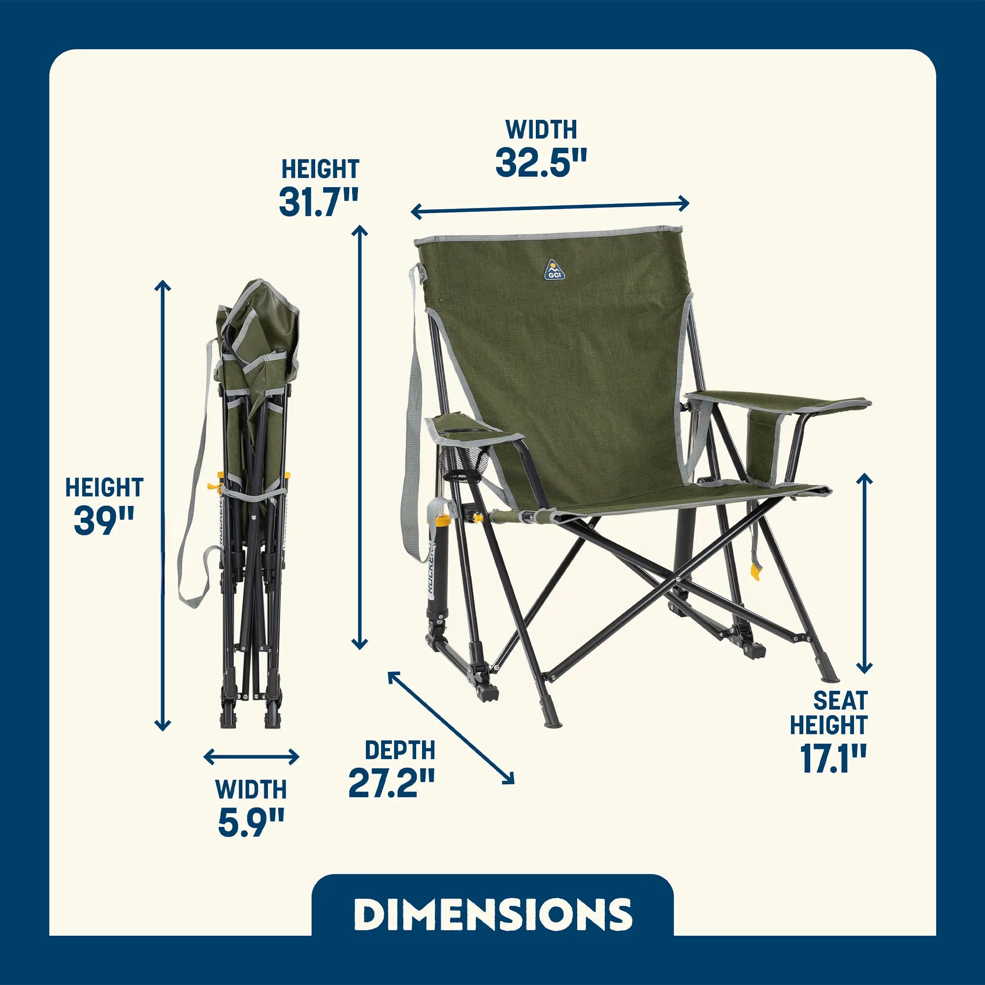 Smooth Motion Kickback Rocker - Choice 345 - Heavy-Duty Kickback Rocker with Beverage Holder Detail