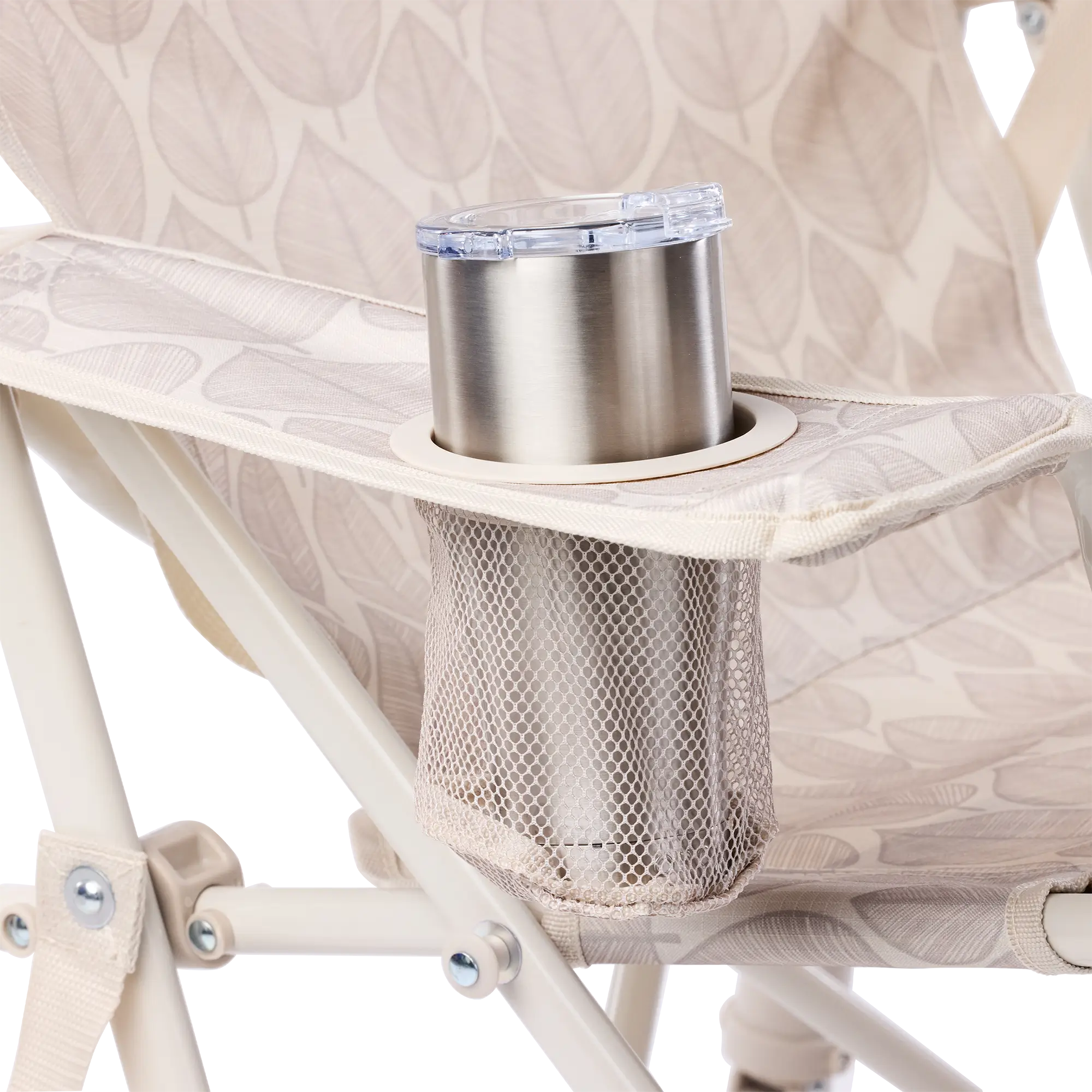 Smooth Motion Kickback Rocker - Choice 345 - Heavy-Duty Kickback Rocker with Beverage Holder Detail