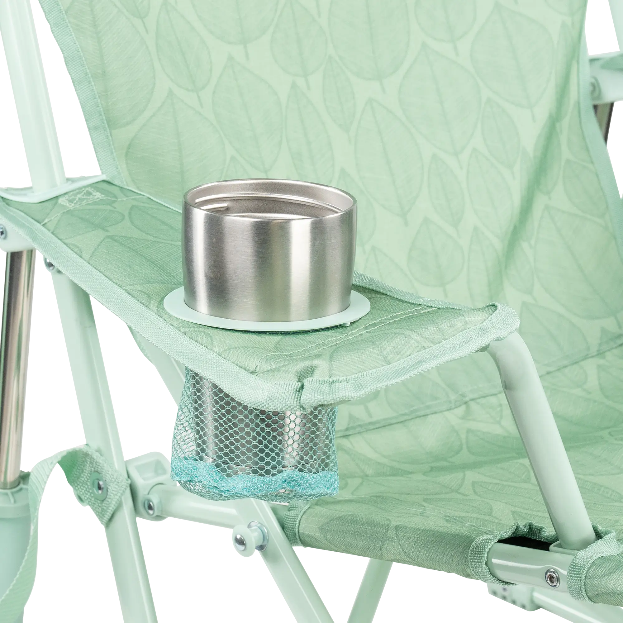 Smooth Motion Kickback Rocker - Choice 345 - Heavy-Duty Kickback Rocker with Beverage Holder Detail