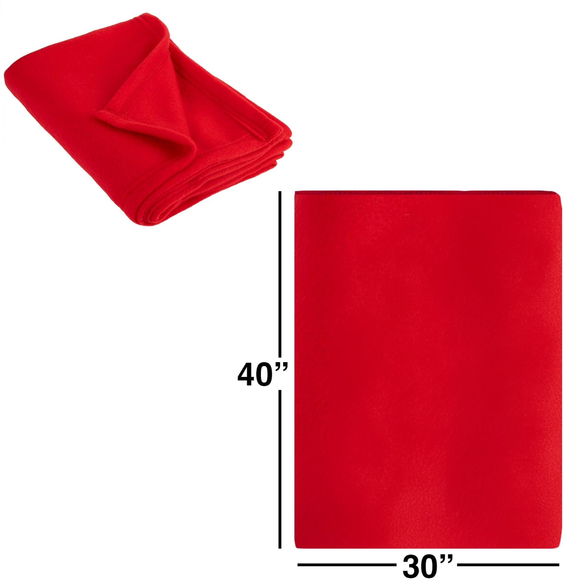 Cozy Fleece 24 pack Adult Soft Fleece 40"L x 30"L Twin Throw Blankets for Homeless, Wedding Favors, Home in Assorted Colors - Luxury Knitted Decorative Throw Blanket with Fringes Detail