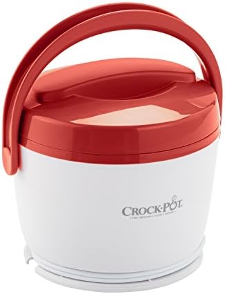 Portable Electric Crock-Pot Portable Lunch Food Warmer – Red S04M - Self-Heating Lunch Box for Office and Car Travel - Red