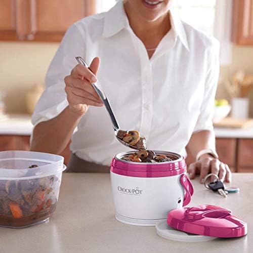 Mini Personal Crock-Pot Lunch Crock Portable Food Warmer 20oz – Pink S03U - Mini Personal Food Warmer for Healthy Meal Prep Detail