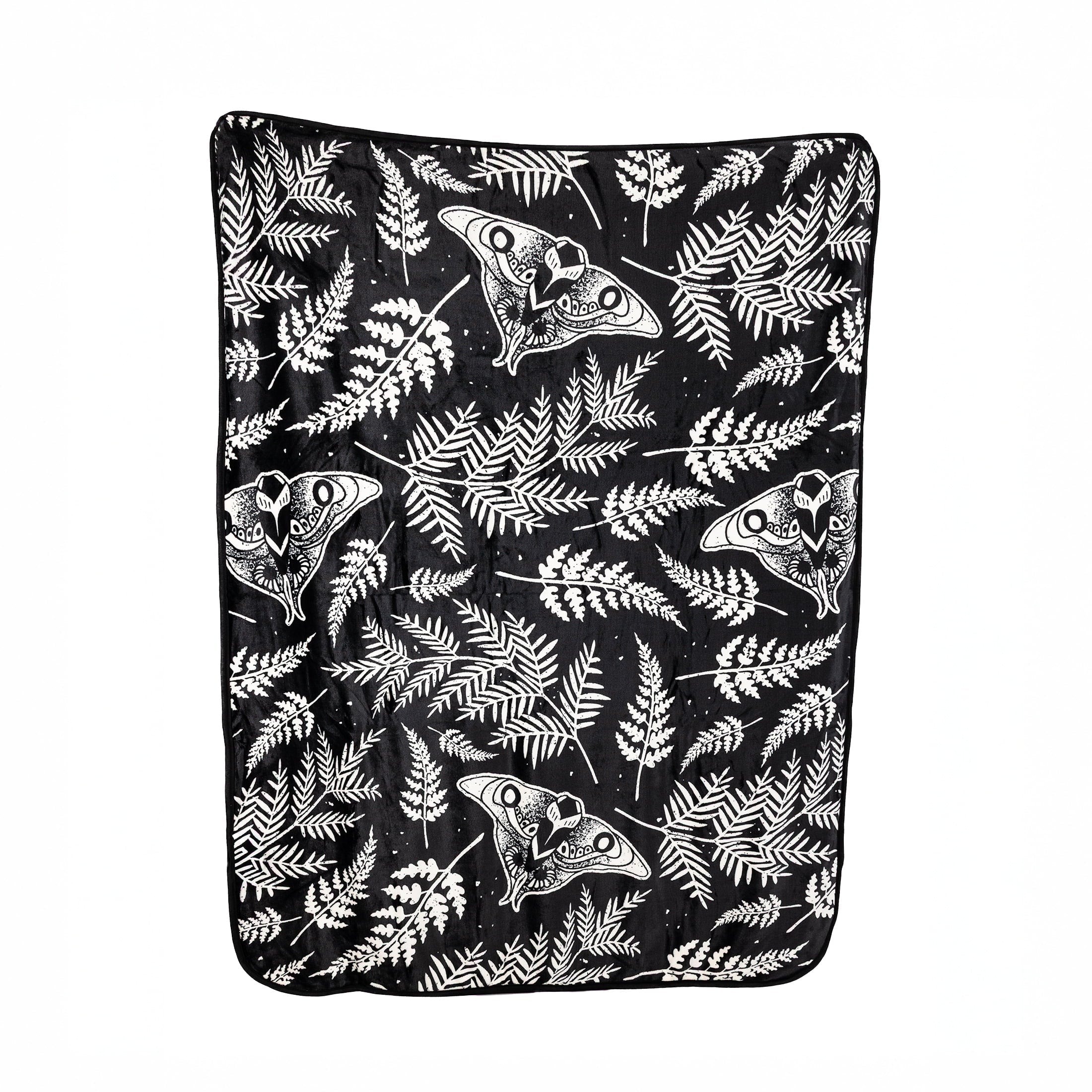 Cozy Fleece Black and White Polyester Throw Blanket, 50" X 60" - Super Soft Reversible Sherpa Flannel Blanket Detail