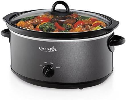 Oval Ceramic Crock-Pot 7 Quart Slow Cooker – Charcoal S09Q - Programmable Slow Cooker with Oval Ceramic Pot Detail