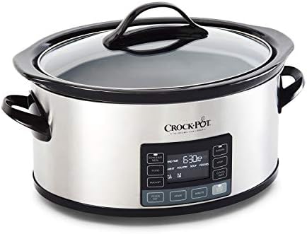 Large Capacity Crock-Pot MyTime 6 Quart Programmable Slow Cooker S08D - Digital Crock Pot Slow Cooker for Family Meals Detail