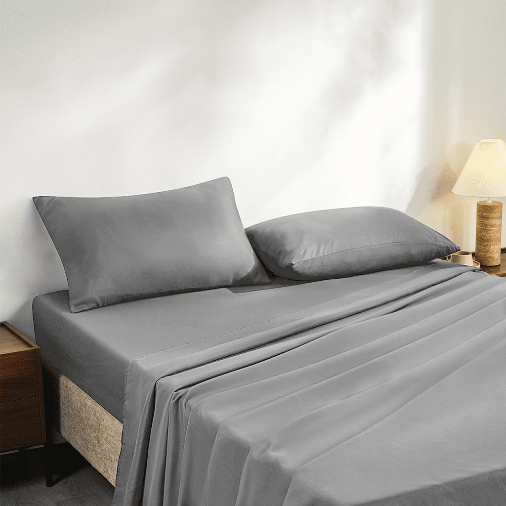Premium Egyptian Cotton Full Size Bed Sheets, 4 Piece Sheets 14” Deep Pocket Sheet & Pillowcase Sets Soft Microfiber Luxury Bedding Fitted Sh... - Luxury Bed Sheet Set with Deep Pockets Detail
