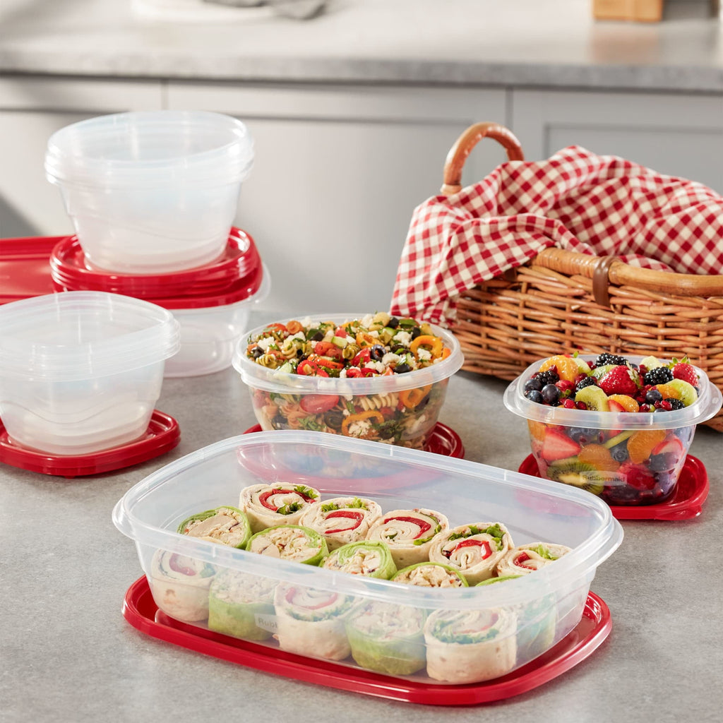 Deliciously Squishy 5.0-Cup Round Food Storage Containers, Ruby Red, 3 pack - Deliciously Soft Cupcake Sensory Glob Detail