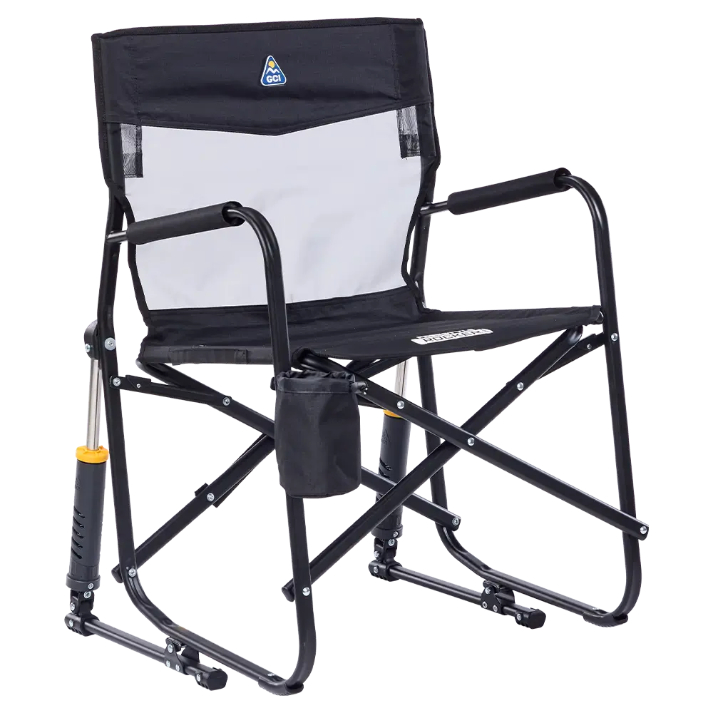 Heavy-Duty Freestyle Freestyle Rocker Elite - Choice 460 - Freestyle Rocker Portable Outdoor Folding Chair - Black