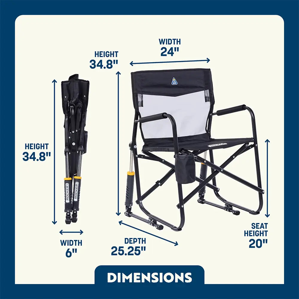 Heavy-Duty Freestyle Freestyle Rocker Elite - Choice 460 - Freestyle Rocker Portable Outdoor Folding Chair Detail