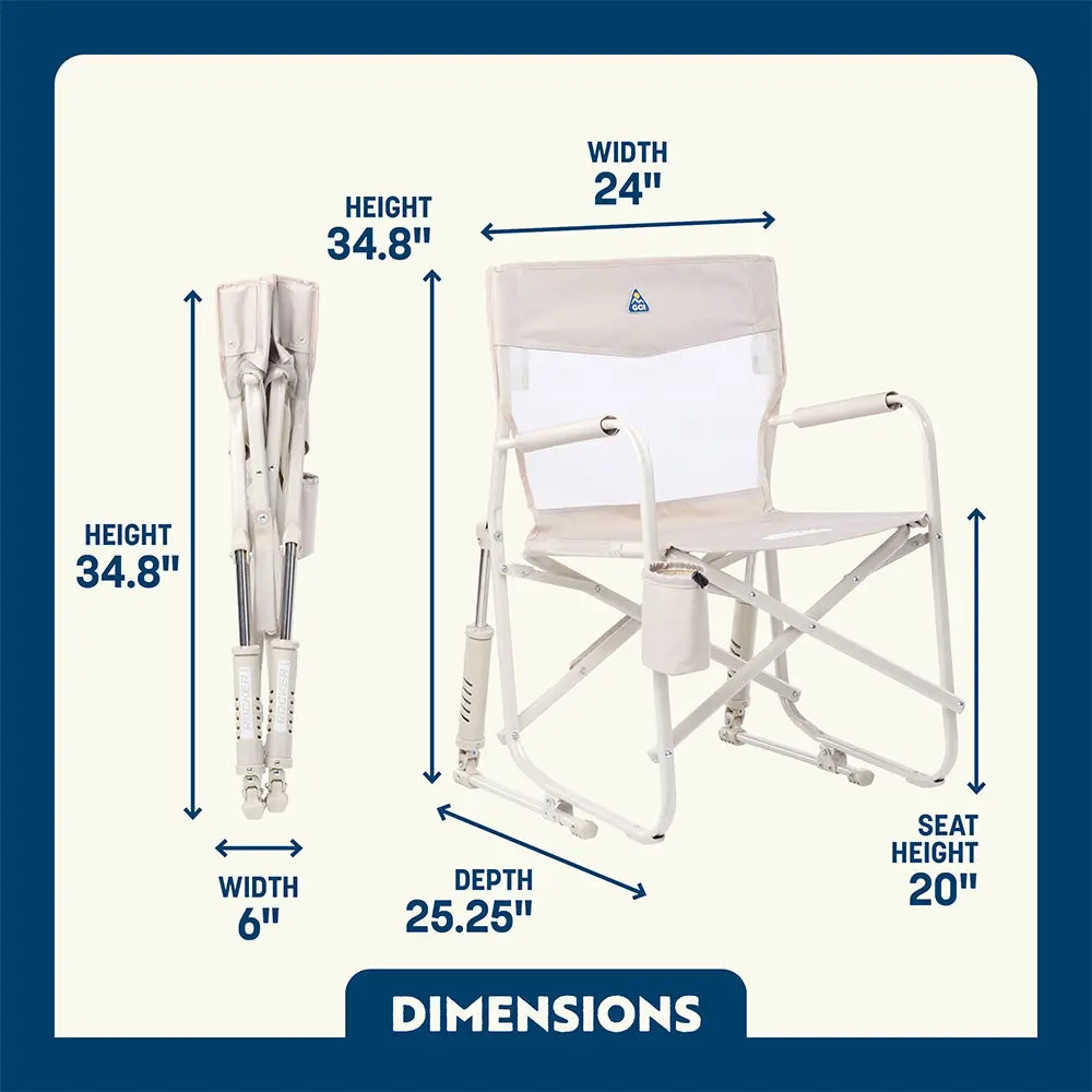 Heavy-Duty Freestyle Freestyle Rocker Elite - Choice 460 - Freestyle Rocker Portable Outdoor Folding Chair Detail