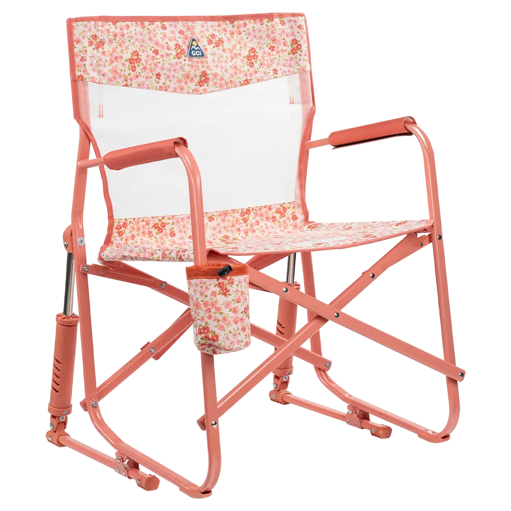 Heavy-Duty Freestyle Freestyle Rocker Elite - Choice 460 - Freestyle Rocker Portable Outdoor Folding Chair - Pink Sundress