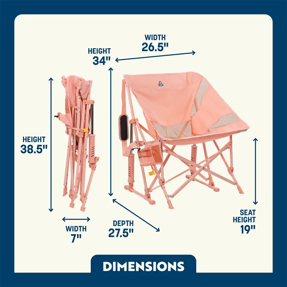 Patented Spring-Action Pod Rocker Elite - Choice 832 - Patented Spring-Action Rocking Chair for Camping Detail