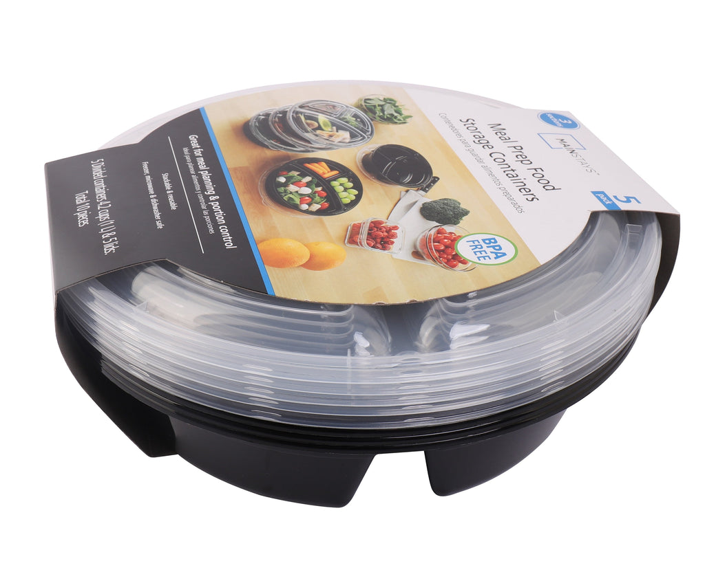 Fun Food Fidget 5-Pack Round Meal Prep Containers with 3 Compartments and Lids, 1L, BPA-Free, Microwave & Dishwasher Safe, Made for F... - Squishy Dohnut Sweet Treat Shaped Stress Toy Detail