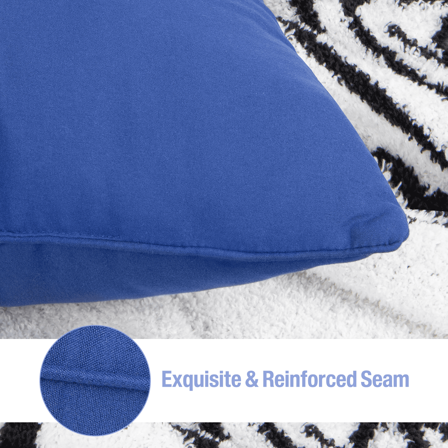 Fluffy Shredded Throw Pillow Inserts Set of 2, Indoor Decorative 18x18 inches Square Pillows for Couch, Sofa, Bed, Supportive Cushion... - Orthopedic Shredded Foam Bed Pillow Set Detail