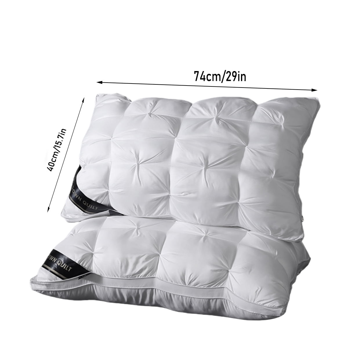 Hotel Collection 2-Pack White Twisted Bed Pillows (20" x 16.5") - Soft Plush Down Alternative, Breathable and Hypoallergenic, Standard... - Ergonomic Memory Foam Pillow for Neck Pain Support Detail