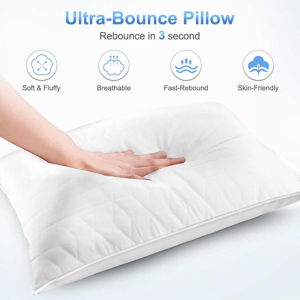 Hotel Collection Bed Pillows for Sleeping 2 pack, King Size Cooling Pillows Hotel Quality with Premium Soft Down Alternative Fill for ... - Decorative Throw Pillow Cushion for Sofa & Bed Detail