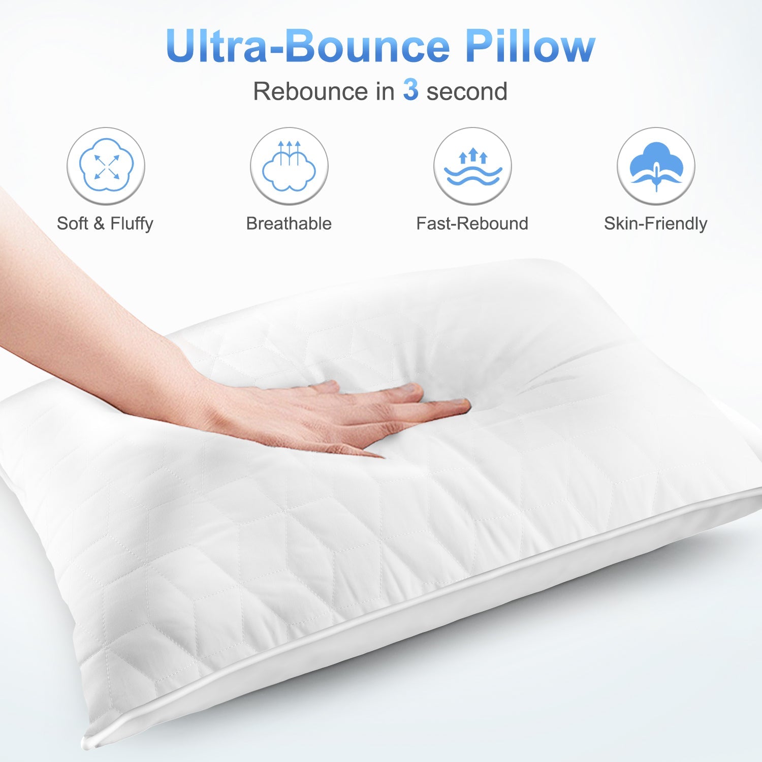 Hotel Collection Bed Pillows for Sleeping 2 pack, King Size Cooling Pillows Hotel Quality with Premium Soft Down Alternative Fill for ... - Decorative Throw Pillow Cushion for Sofa & Bed Detail