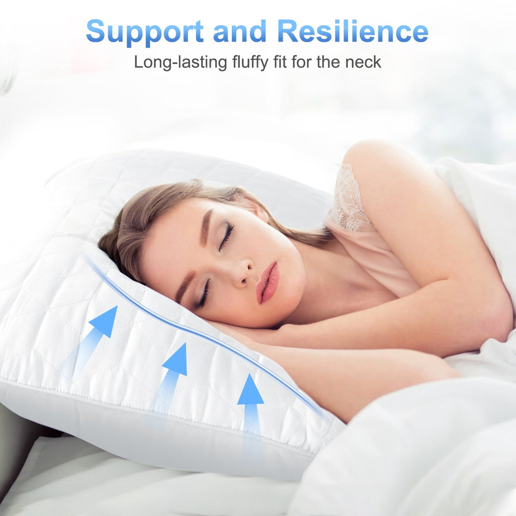 Hotel Collection Bed Pillows for Sleeping 2 pack, King Size Cooling Pillows Hotel Quality with Premium Soft Down Alternative Fill for ... - Decorative Throw Pillow Cushion for Sofa & Bed Detail