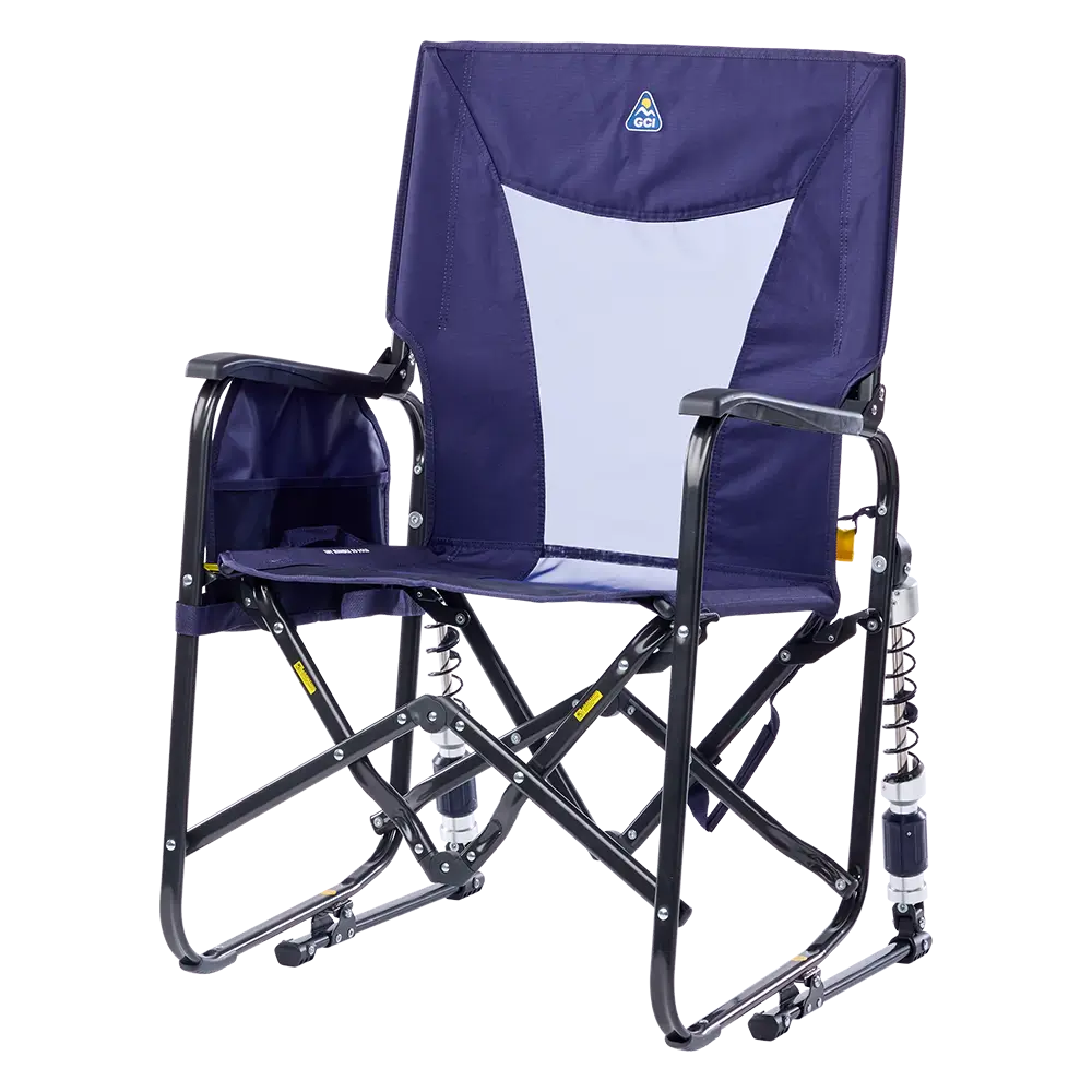 Luxury Camp Adjustable Rocker - Choice 573 - Patented Spring-Action Rocking Chair for Camping Detail