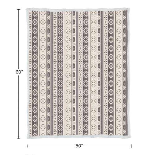 Cozy Fleece 50x60-Inch Machine Washable Fleece Blanket with Snowflakes - Super Soft Reversible Sherpa Flannel Blanket Detail