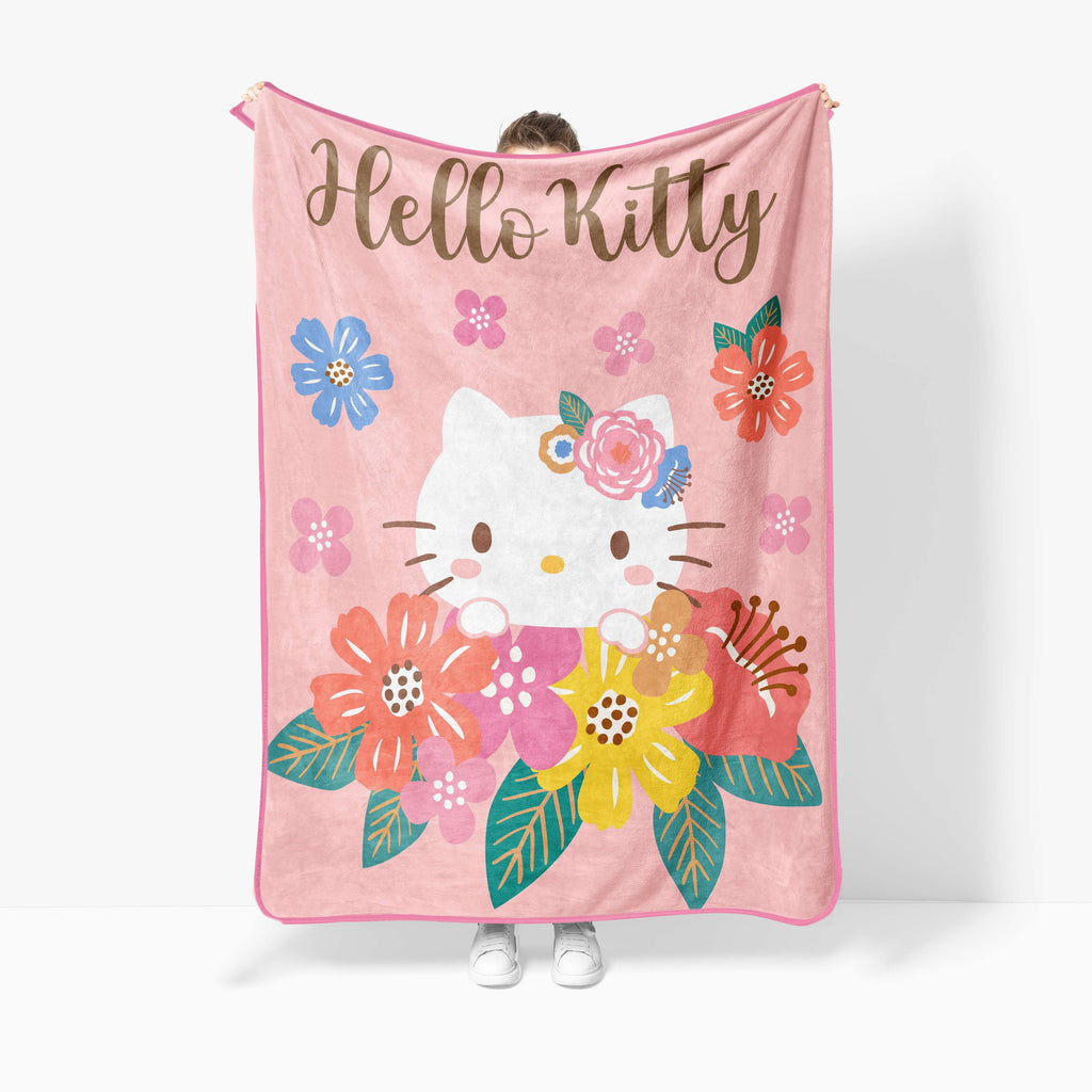 Cozy Fleece Floral Grace 46 x 60 Coral Fleece Kids Throw Blanket - Soft Bedding Accessories - Lightweight Plush Warm Blanket for All Seasons - Default Title