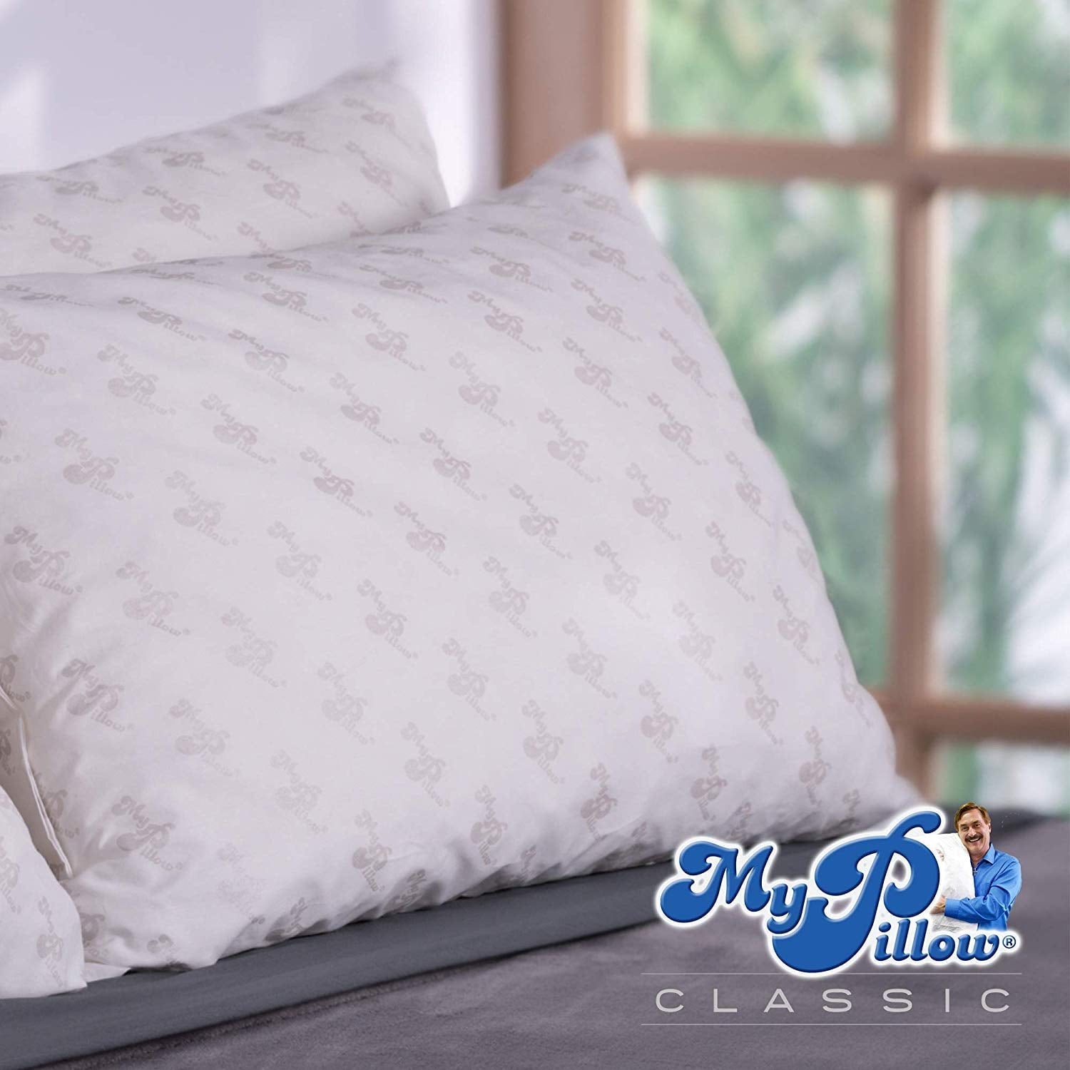 Orthopedic Support Foam Queen Size Bed Deep Sleep Pillow, White Medium Fill - Hotel Quality Plush Sleeping Pillows Detail