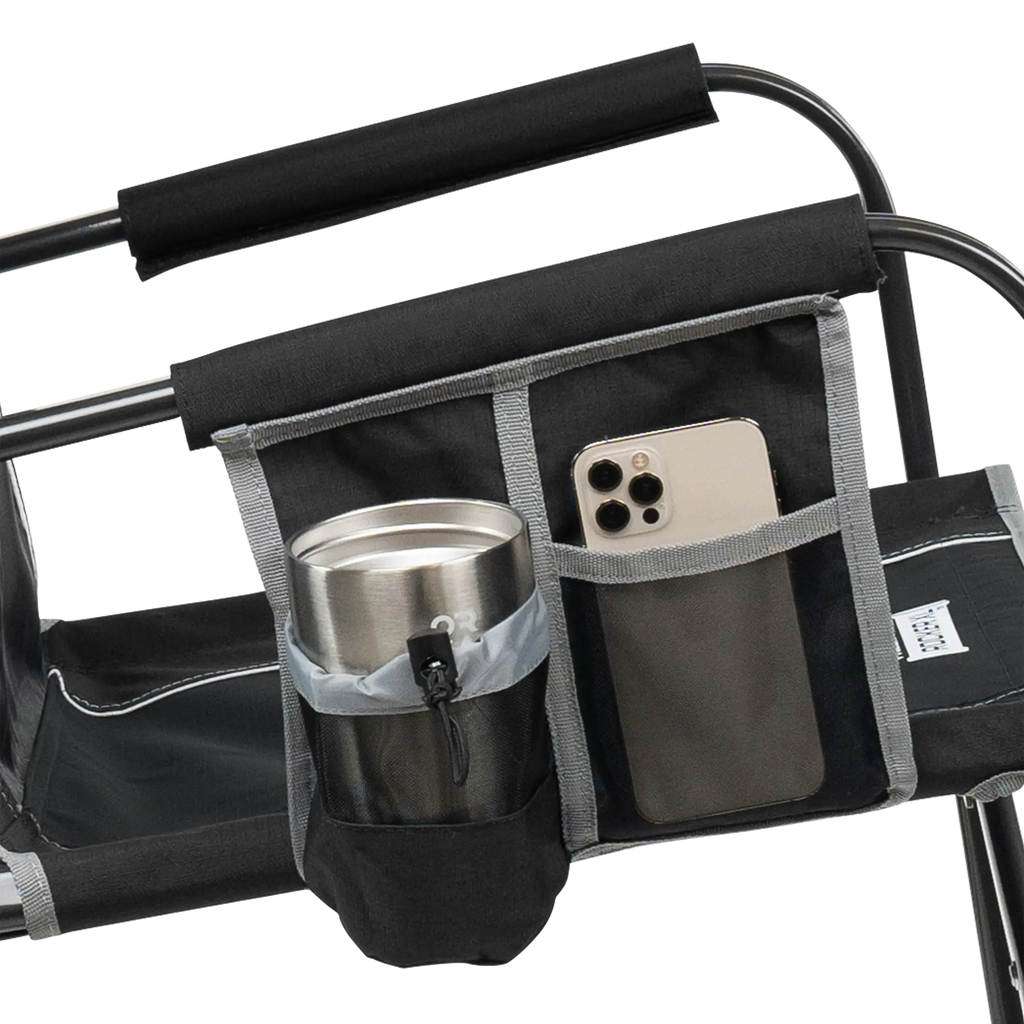 Luxury Camp Freestyle Rocker XL - Choice 552 - Heavy-Duty Kickback Rocker with Beverage Holder Detail