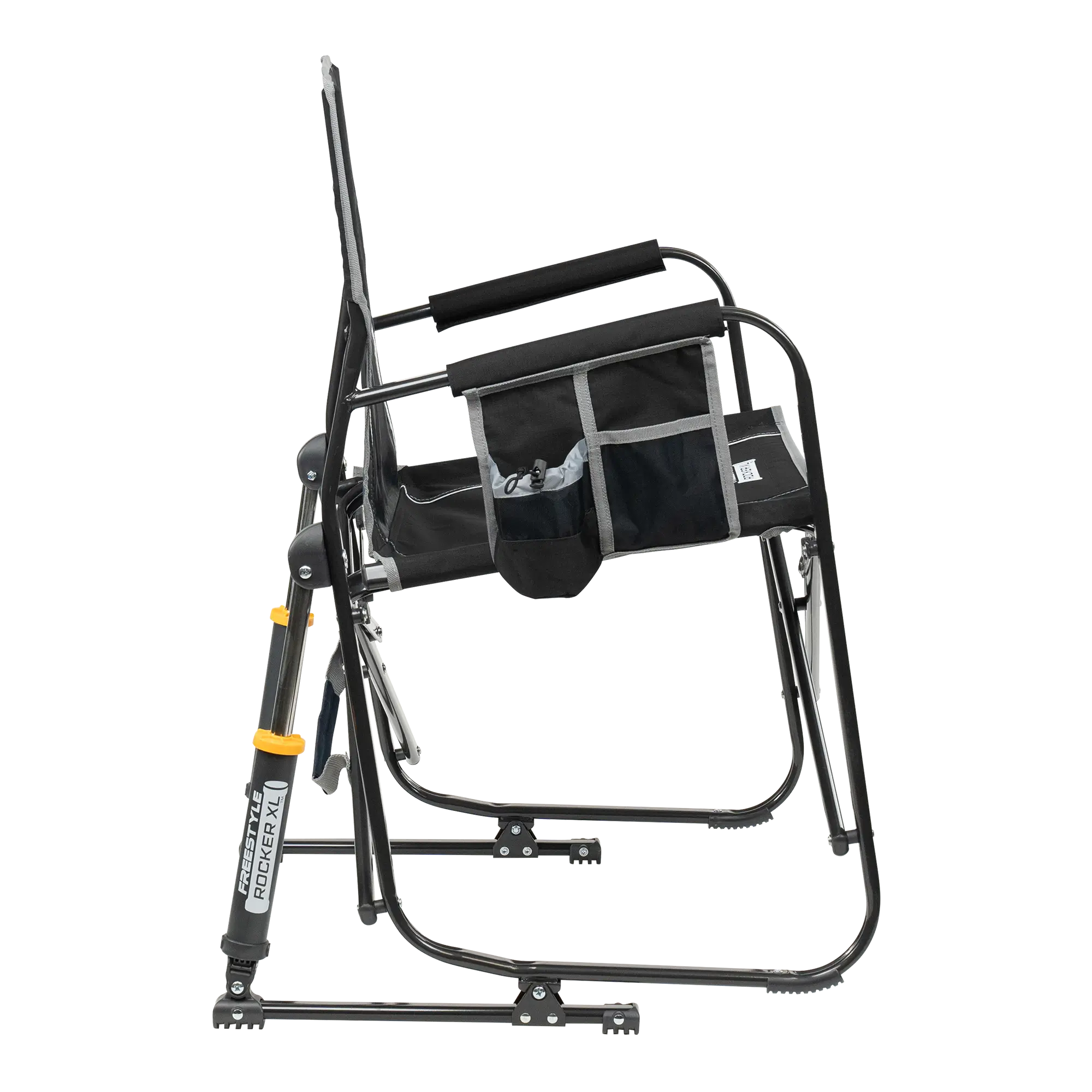 Luxury Camp Freestyle Rocker XL - Choice 552 - Heavy-Duty Kickback Rocker with Beverage Holder Detail