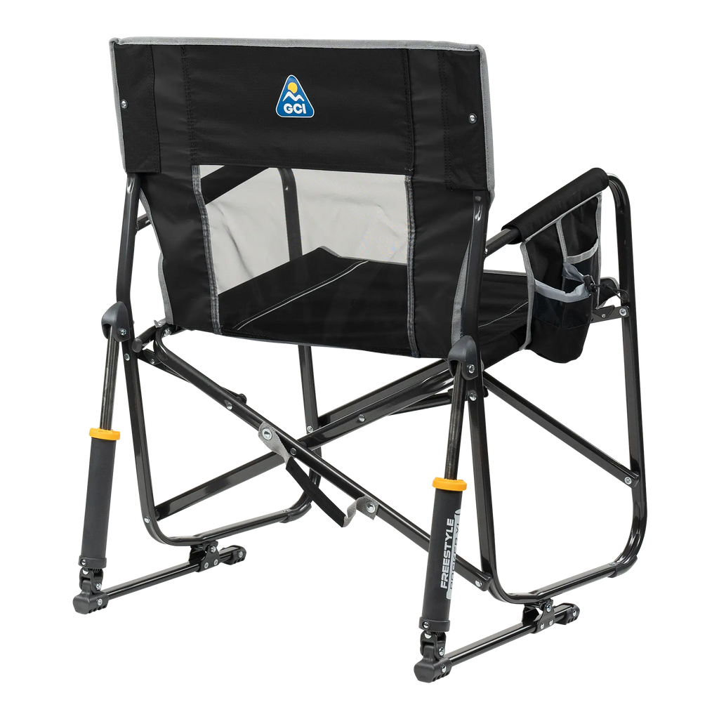 Luxury Camp Freestyle Rocker XL - Choice 552 - Heavy-Duty Kickback Rocker with Beverage Holder Detail