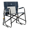 Luxury Camp Freestyle Rocker XL - Choice 552 - Heavy-Duty Kickback Rocker with Beverage Holder - Indigo