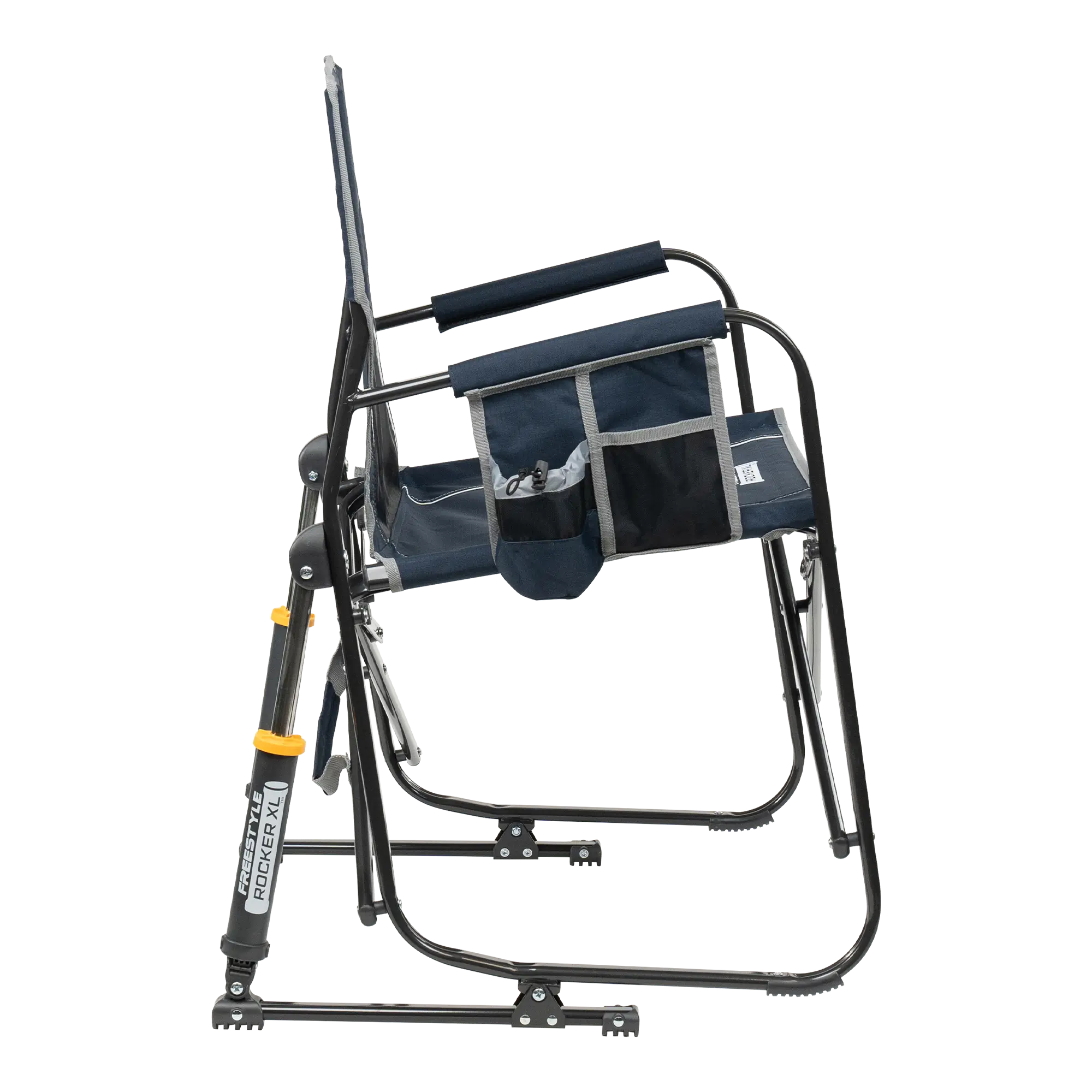Luxury Camp Freestyle Rocker XL - Choice 552 - Heavy-Duty Kickback Rocker with Beverage Holder Detail