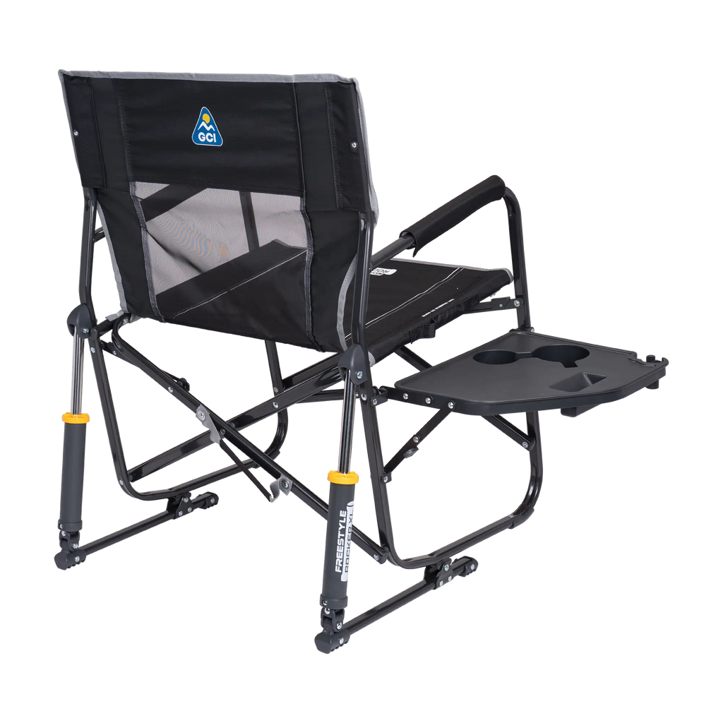 Smooth Motion Freestyle Rocker XL with Side Table - Choice 836 - Patented Spring-Action Rocking Chair for Camping Detail