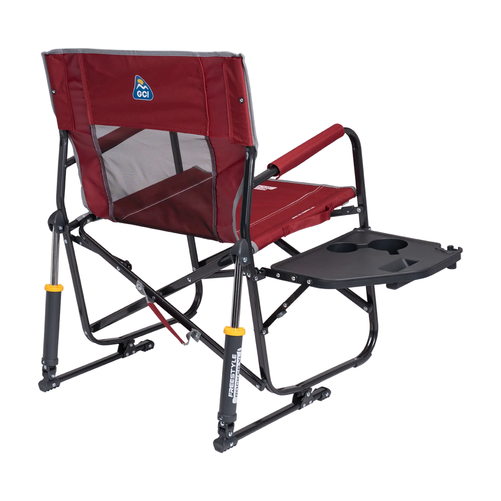 Smooth Motion Freestyle Rocker XL with Side Table - Choice 836 - Patented Spring-Action Rocking Chair for Camping Detail