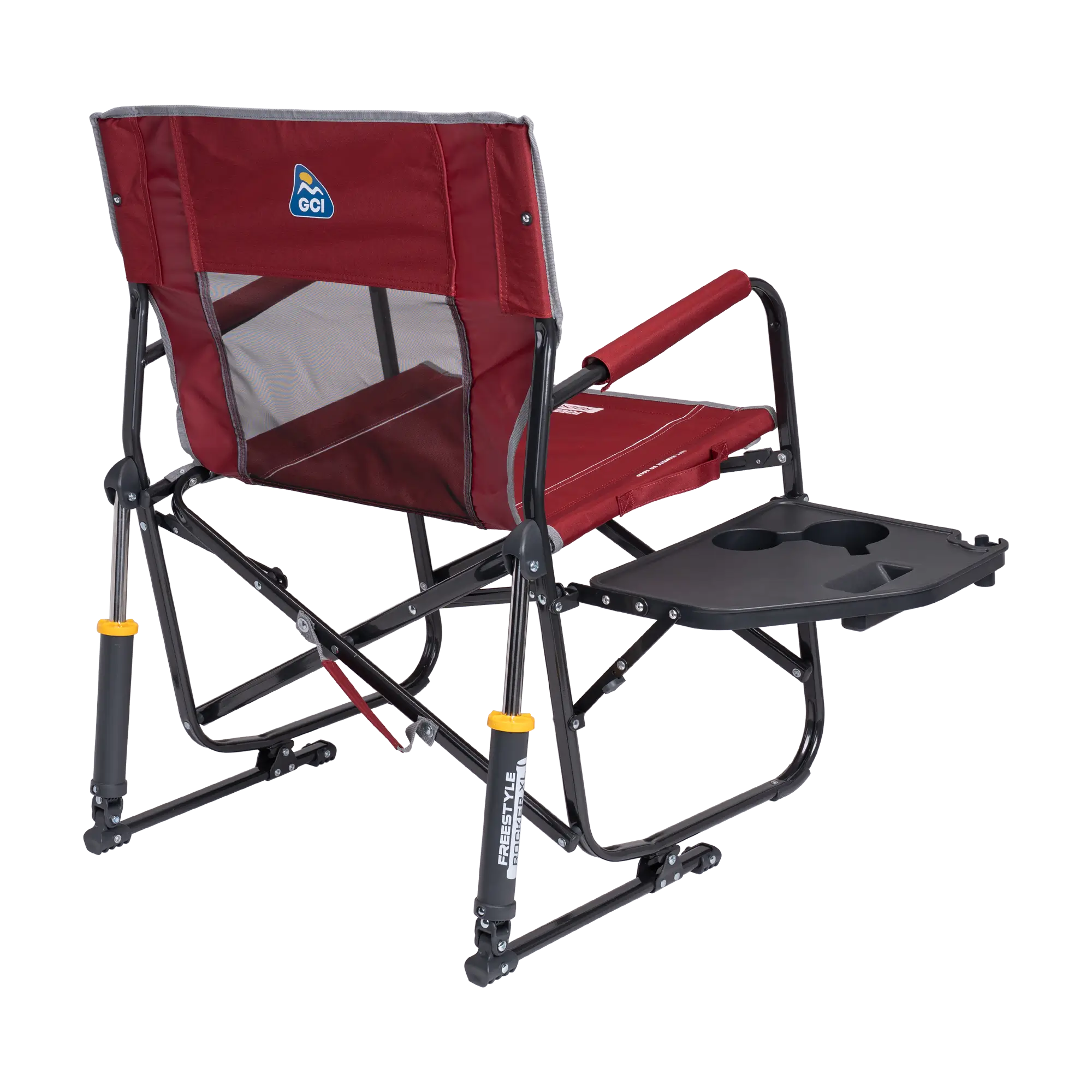 Smooth Motion Freestyle Rocker XL with Side Table - Choice 836 - Patented Spring-Action Rocking Chair for Camping Detail