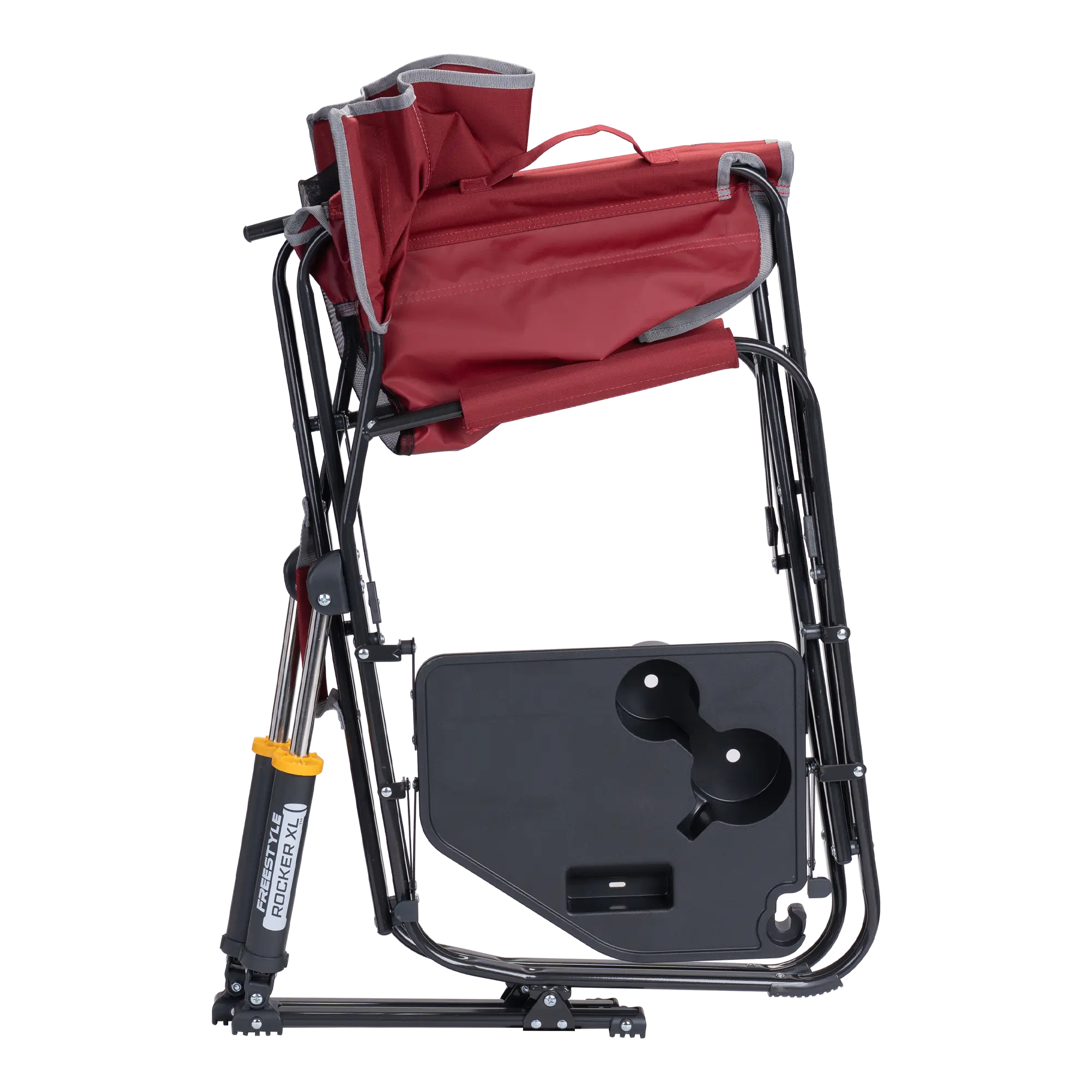 Smooth Motion Freestyle Rocker XL with Side Table - Choice 836 - Patented Spring-Action Rocking Chair for Camping Detail