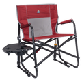 Smooth Motion Freestyle Rocker XL with Side Table - Choice 836 - Patented Spring-Action Rocking Chair for Camping - Cinnamon