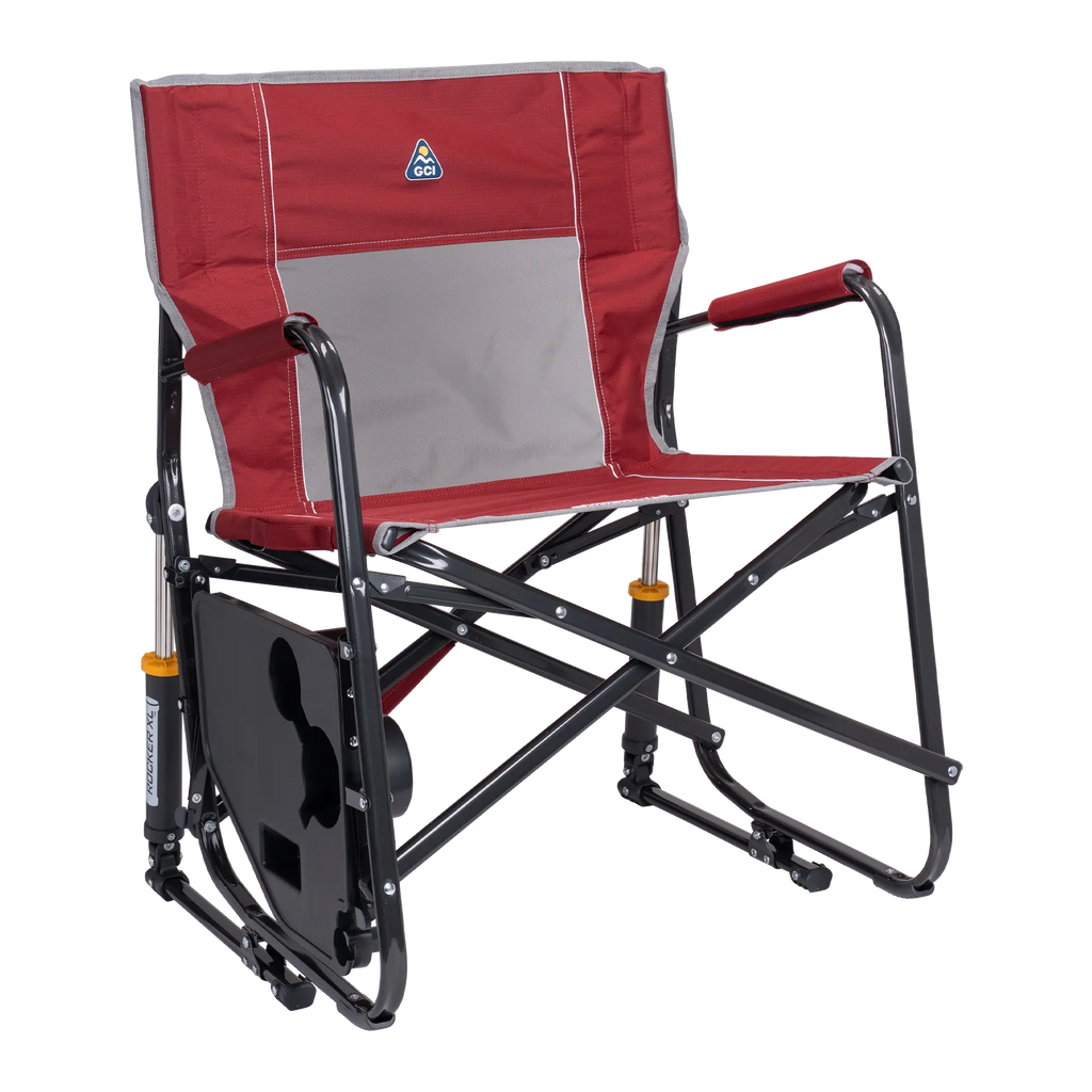 Smooth Motion Freestyle Rocker XL with Side Table - Choice 836 - Patented Spring-Action Rocking Chair for Camping Detail