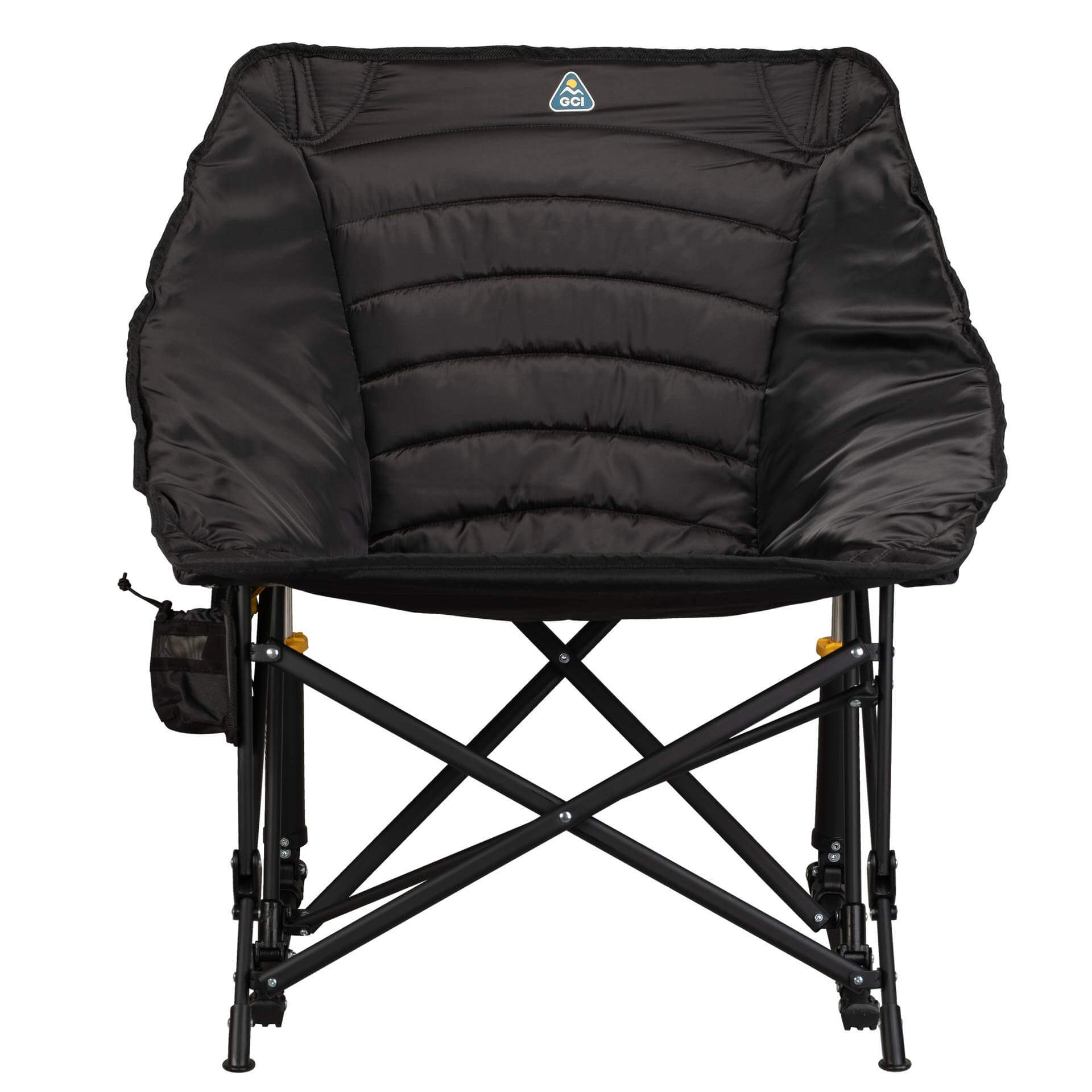 Luxury Camp Puff Rocker - Choice 731 - Heavy-Duty Kickback Rocker with Beverage Holder Detail