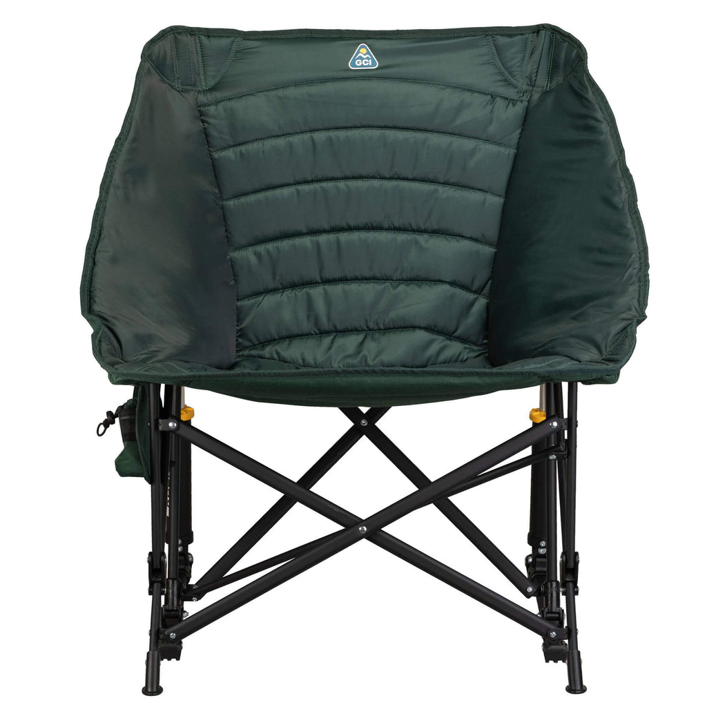 Luxury Camp Puff Rocker - Choice 731 - Heavy-Duty Kickback Rocker with Beverage Holder Detail