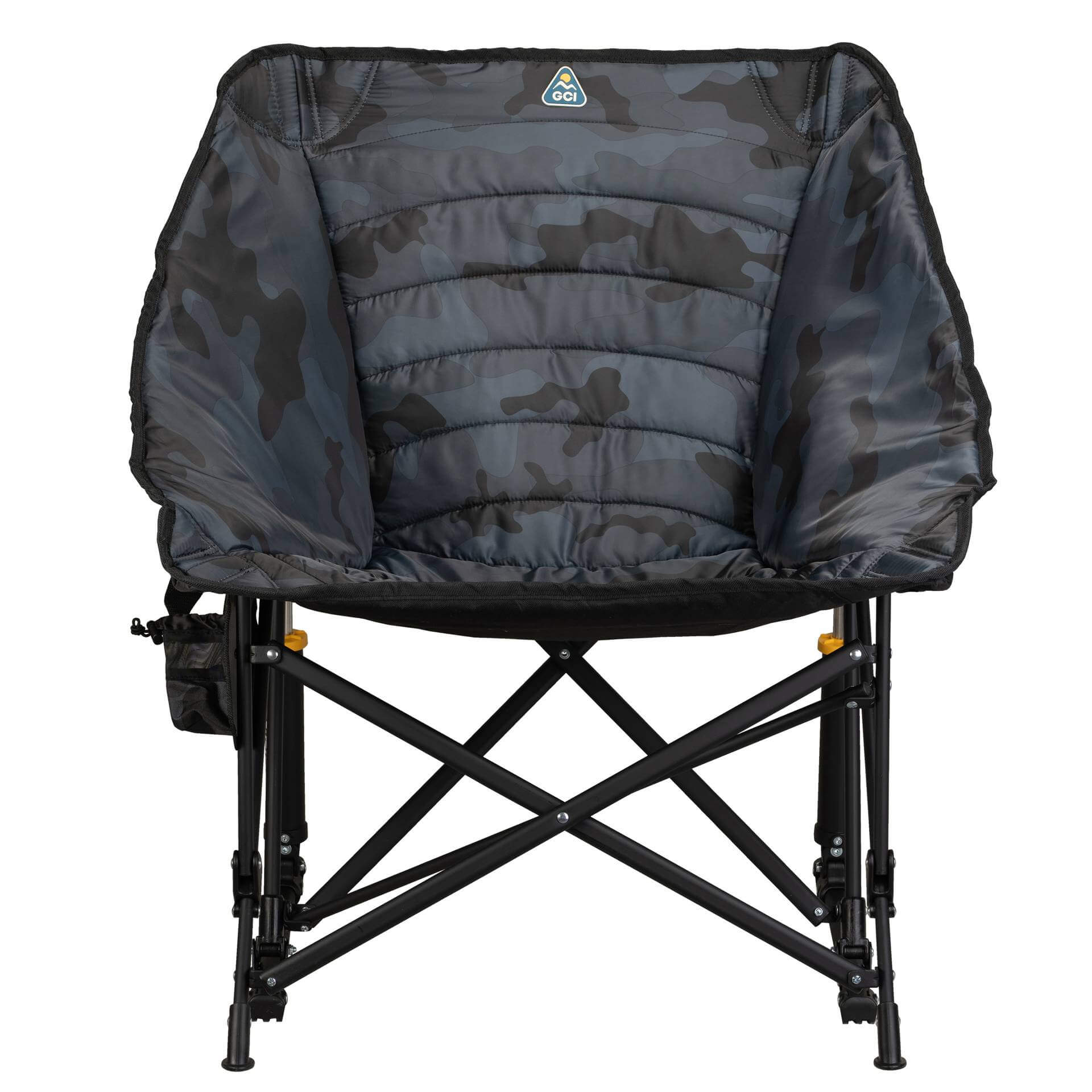 Luxury Camp Puff Rocker - Choice 731 - Heavy-Duty Kickback Rocker with Beverage Holder Detail