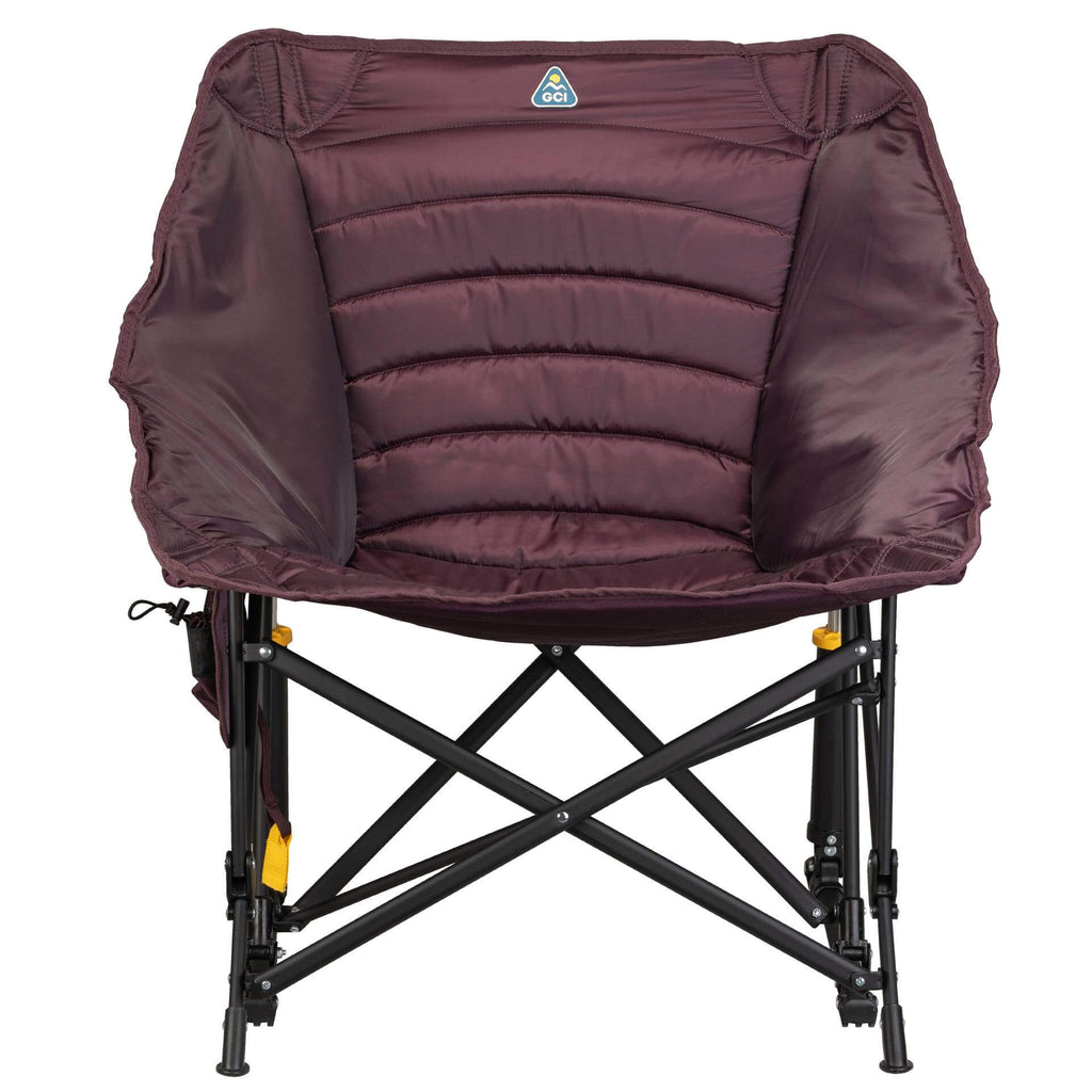 Luxury Camp Puff Rocker - Choice 731 - Heavy-Duty Kickback Rocker with Beverage Holder Detail