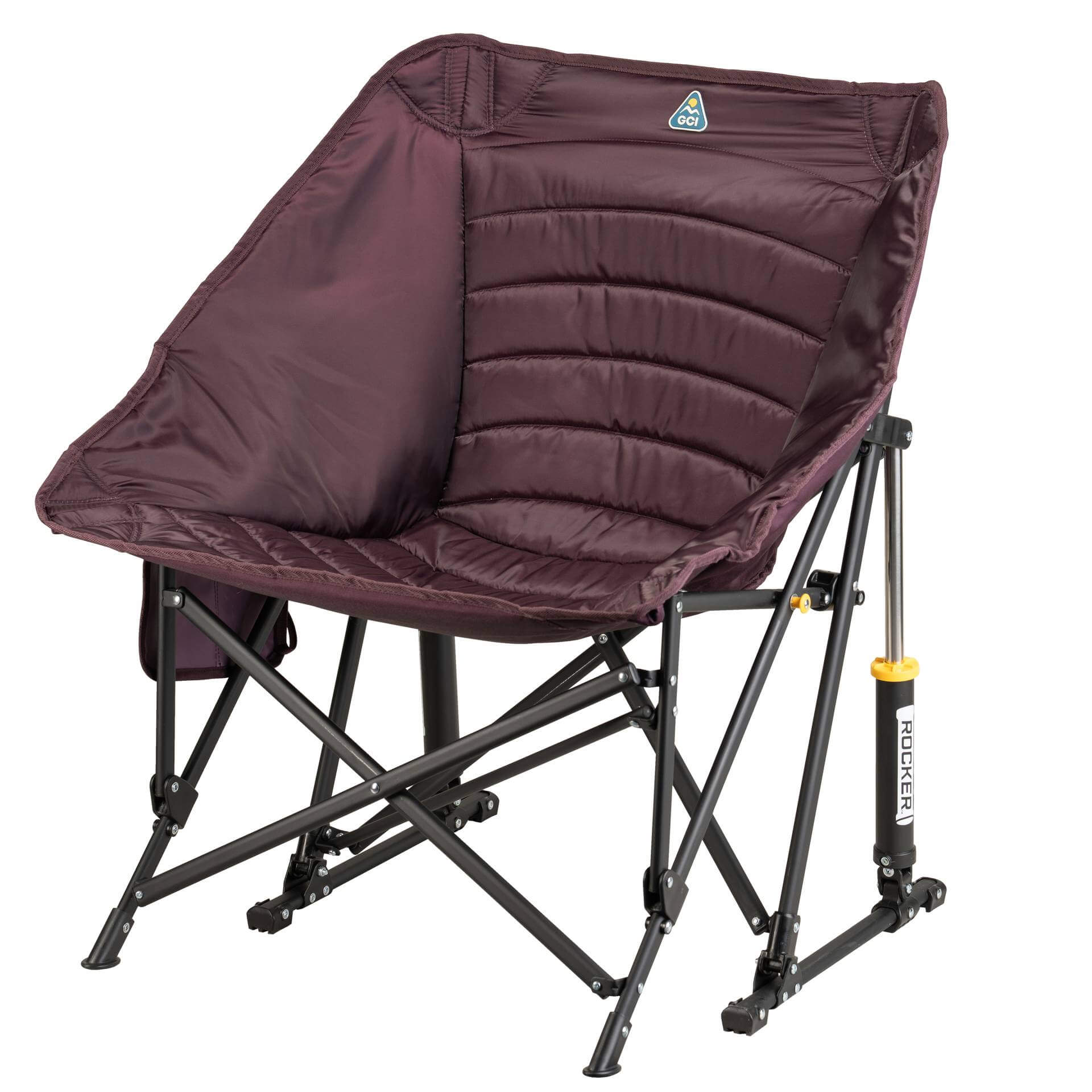 Luxury Camp Puff Rocker - Choice 731 - Heavy-Duty Kickback Rocker with Beverage Holder Detail
